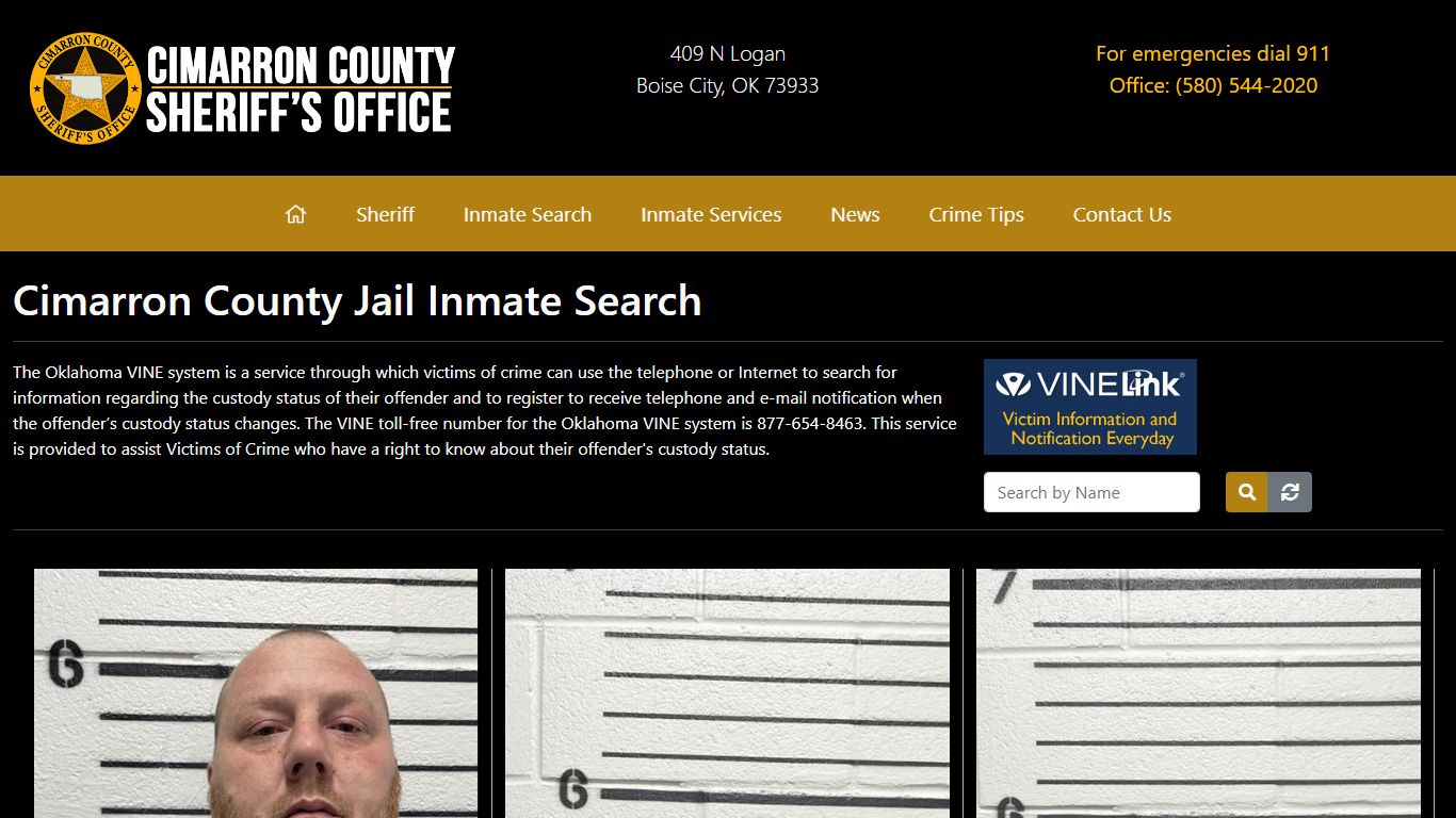 Inmate Search - Cimarron County Sheriff's Office